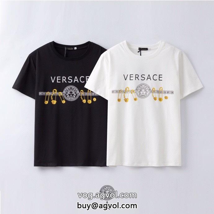2023年流行ファッションスタイルアップ上品半袖Tシャツブランド 偽物ヴェルサーチ_0_5