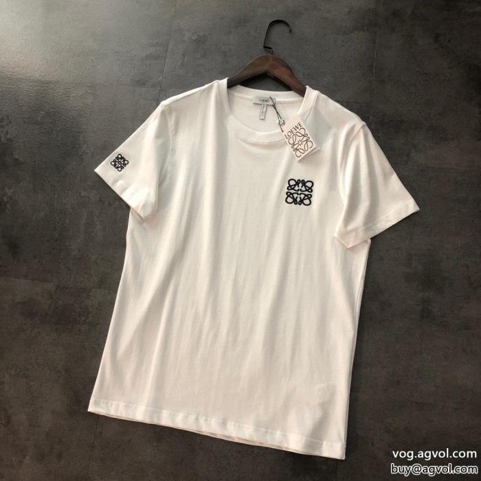 ブランド 偽物 激安ロエベ清涼感あるカジュアル在庫希少半袖Tシャツ_0_5