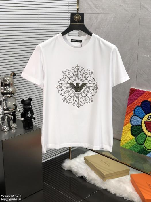 元気な印象に日本未入荷カラー偽 ブランド 販売アルマーニ半袖Tシャツ_0_0