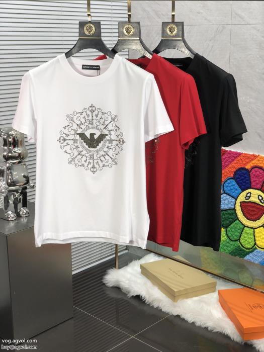 元気な印象に日本未入荷カラー偽 ブランド 販売アルマーニ半袖Tシャツ_0_3