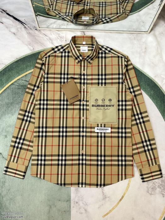BURBERRY偽物 ブランド ショップ長袖シャツお手頃価格クラシカル_0_1