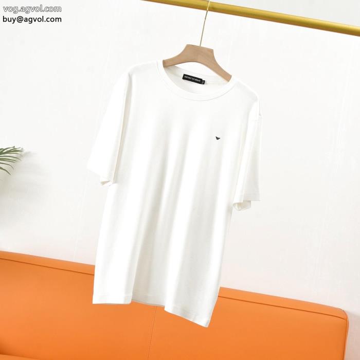 ARMANI今季流行りの人気新作シンプルなデザイン半袖Tシャツ激安 ブランド_0_1