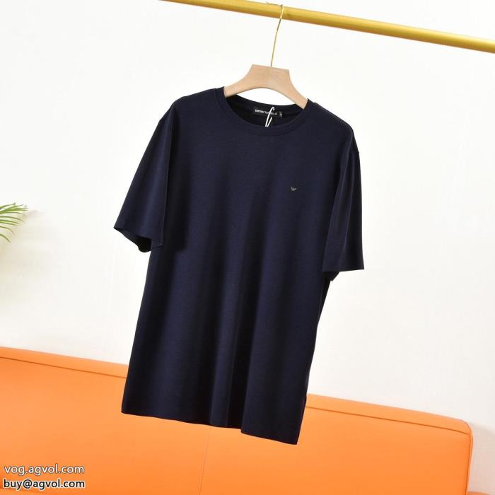 ARMANI今季流行りの人気新作シンプルなデザイン半袖Tシャツ激安 ブランド_0_2