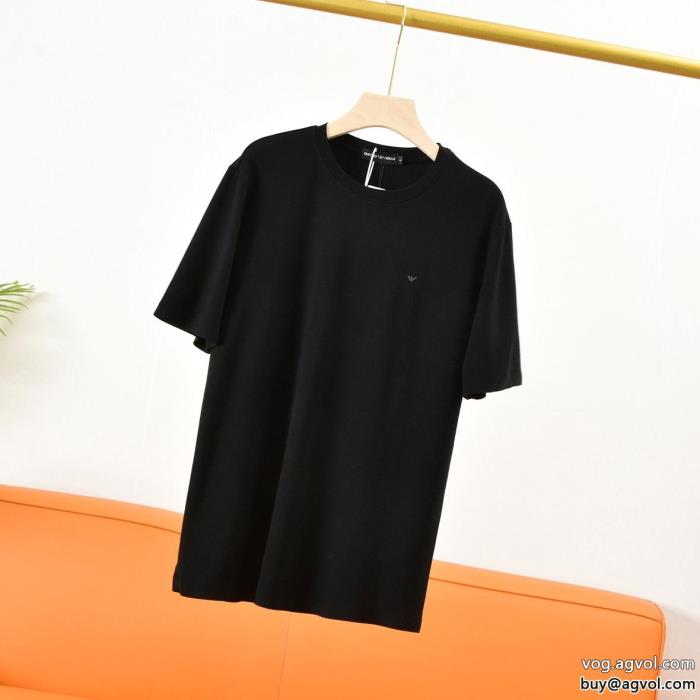 ARMANI今季流行りの人気新作シンプルなデザイン半袖Tシャツ激安 ブランド_0_3