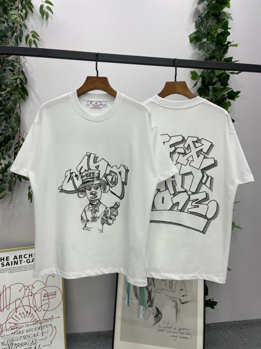 必需品幅広い層におすすめOff-Whiteスーパー コピー 通販半袖Tシャツ_0_1