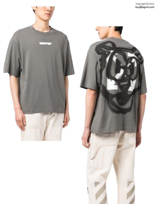 通年使えるアイテム旬デザイン偽 ブランド 購入Off-White半袖Tシャツ_0_3