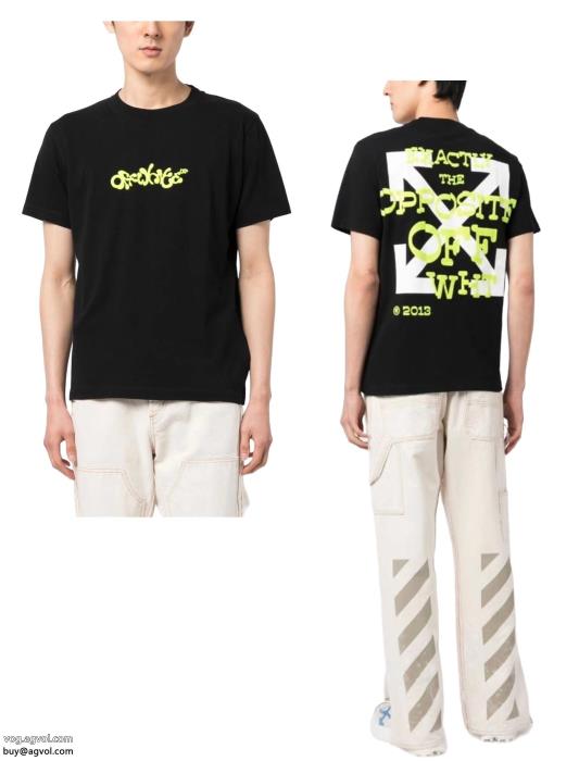 偽 ブランド 購入Off-White半袖Tシャツ使い勝手のよさが魅力きれいめ派に上質_0_0