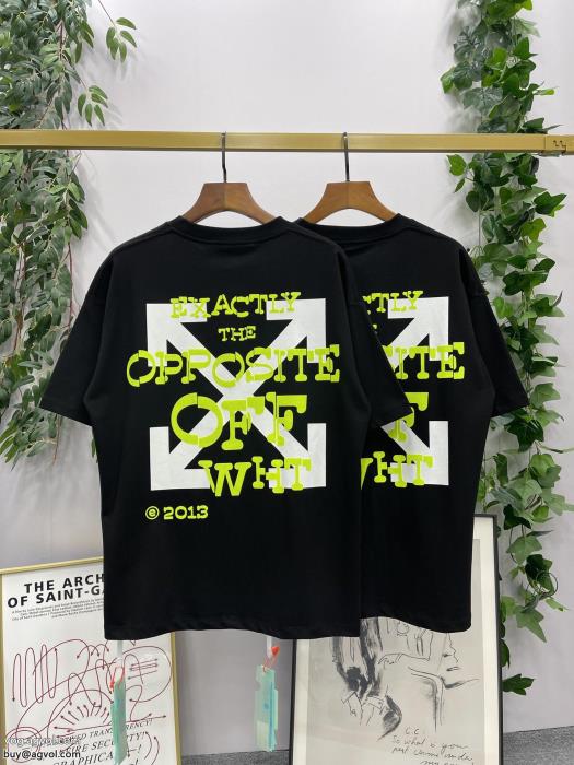 偽 ブランド 購入Off-White半袖Tシャツ使い勝手のよさが魅力きれいめ派に上質_0_1