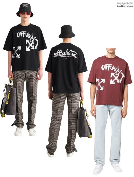 最新人気　話題沸騰中お出かけスタイル半袖TシャツOff-White偽 ブランド _0_1