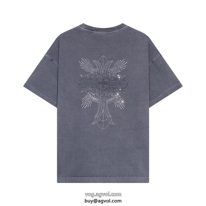 CHROME HEARTSサラサラの着心地韓国ファッション半袖Tシャツブランド 激安 _0_1
