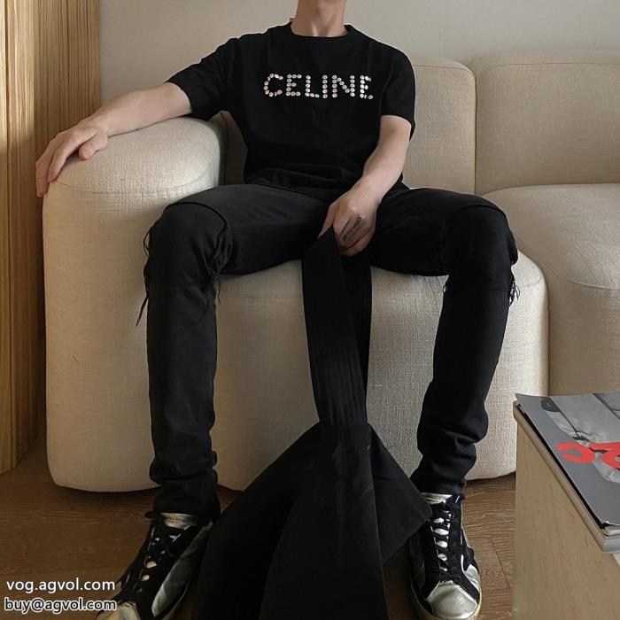 半袖Tシャツスーパー コピー 安心CELINE見た目以上のかっこいい2023新作　スマート一枚_0_3