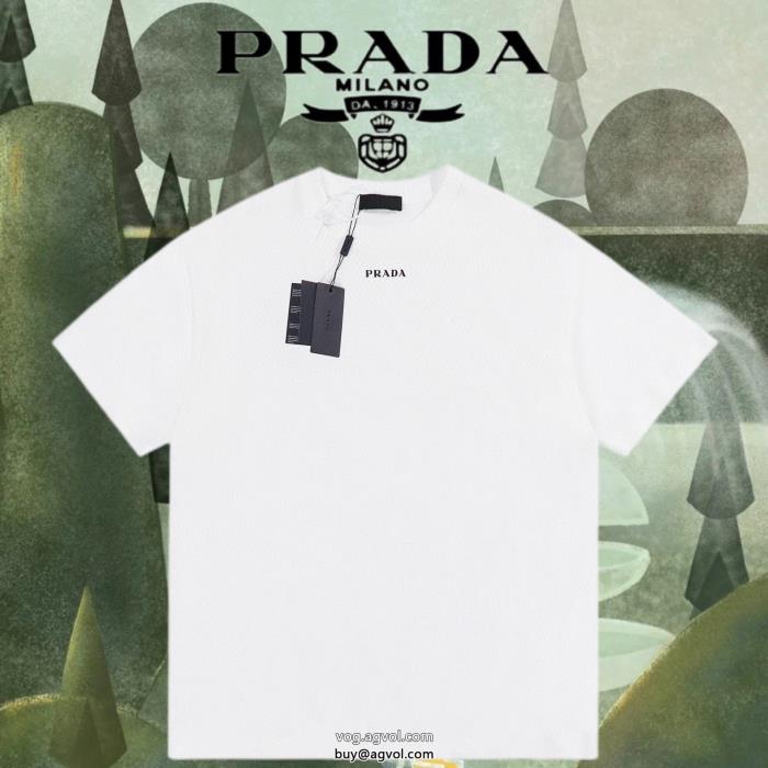 流行の最前線抜群の人気を集めブランド フェイクプラダ半袖Tシャツ_0_4
