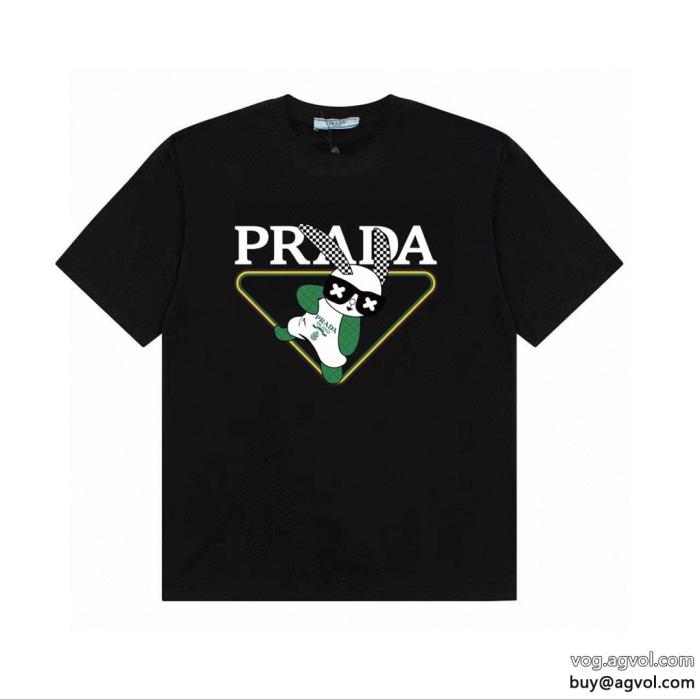 お買い得軽やかな印象偽物 通販 半袖TシャツPRADA_0_0