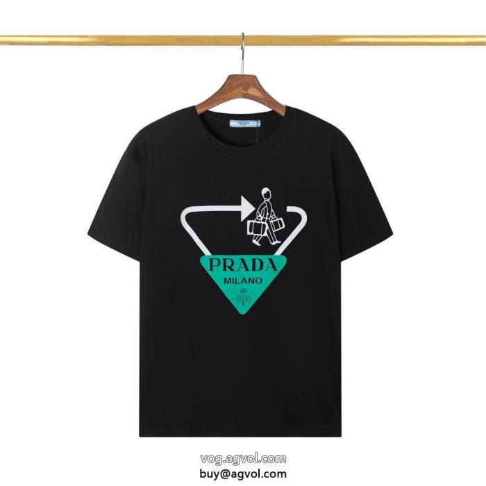 PRADA激安 ブランド 通販半袖Tシャツ着心地の良いカジュアル反転魅力_0_0