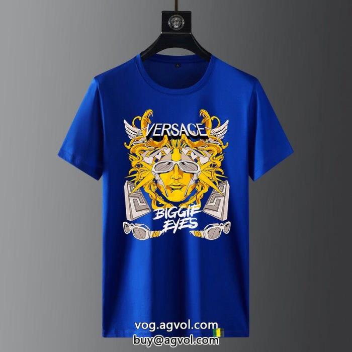 贅沢な逸品一目惚れした偽 ブランド 販売ヴェルサーチ半袖Tシャツ_0_1