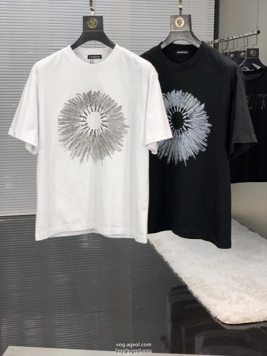 ブランド アクセサリー 激安切りっぱなしデザイン最安値半袖Tシャツバレンシアガ_0_0