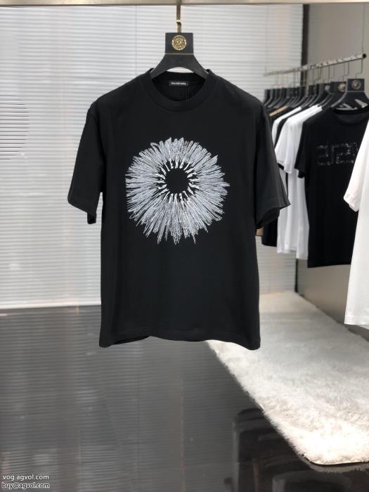 ブランド アクセサリー 激安切りっぱなしデザイン最安値半袖Tシャツバレンシアガ_0_2