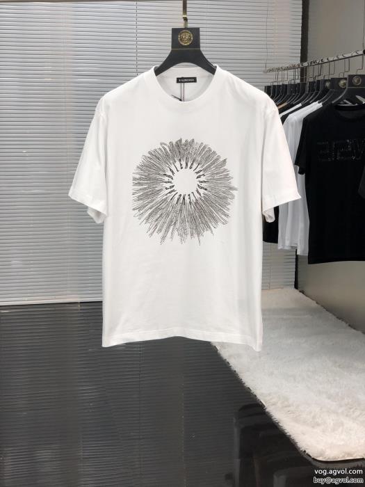 ブランド アクセサリー 激安切りっぱなしデザイン最安値半袖Tシャツバレンシアガ_0_3