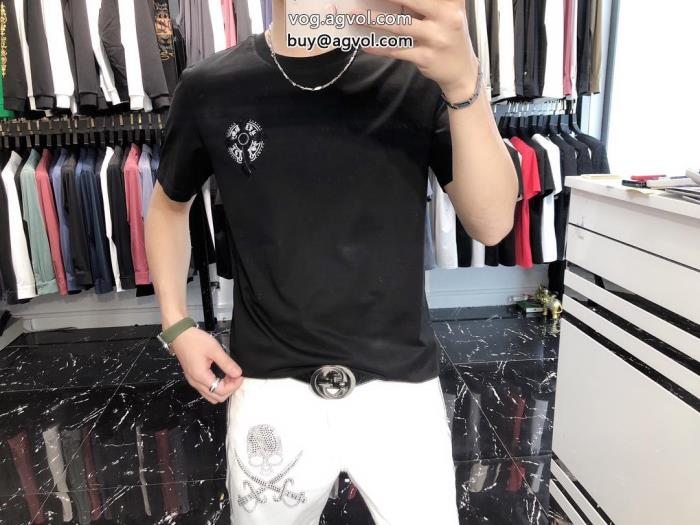 CHROME HEARTSブランド フェイクカジュアルさ大人気ブランド半袖Tシャツ_0_2