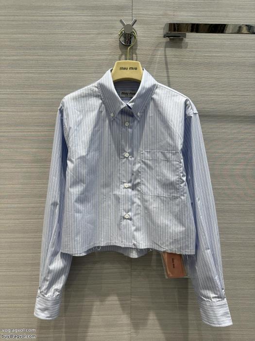 SS23完売必至在庫セールミュウミュウ長袖シャツブランド コピー  _0_0