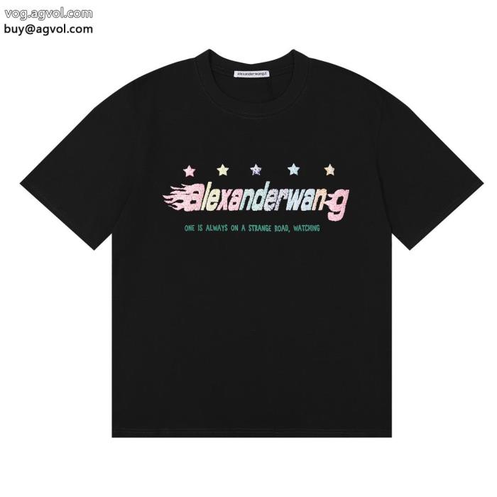 偽物 ブランドALEXANDER WANG半袖Tシャツ軽やかな素材感必需品_0_1
