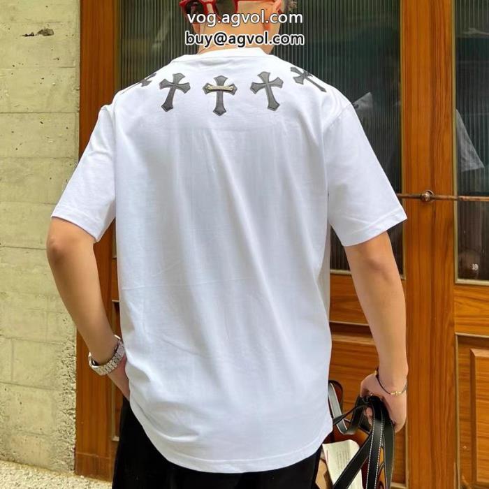 国内発セール完売間近最旬のスタイル偽 ブランド 購入CHROME HEARTS半袖Tシャツ_0_2