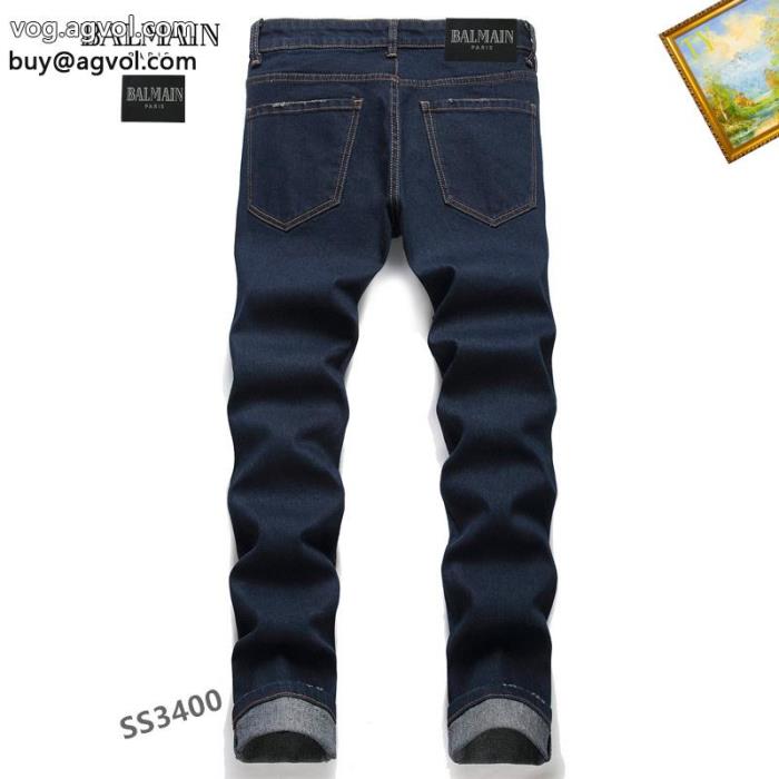 コピー ブランド 通販人気が続行限定アイテム着まわしアクセントBALMAINジーンズ_0_0