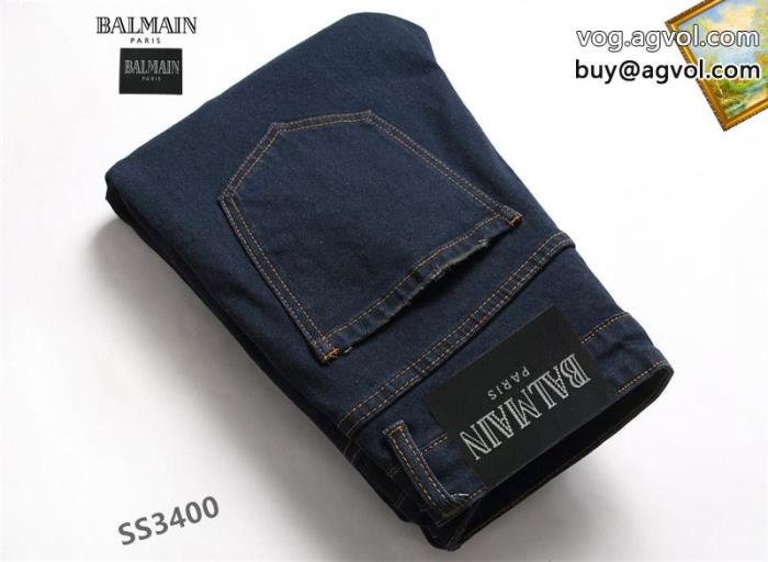 コピー ブランド 通販人気が続行限定アイテム着まわしアクセントBALMAINジーンズ_0_2