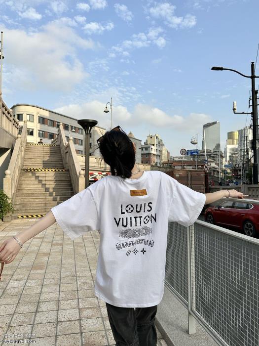 偽 ブランド 半袖Tシャツ超稀少格好良いルイ ヴィトン_0_4
