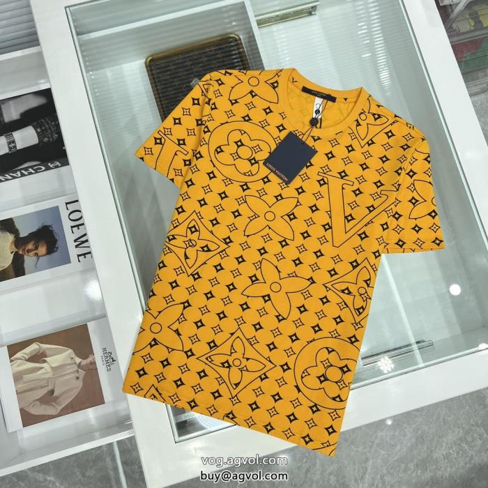 ブランド 品 コピー今年流大人っぽさきちんと感が抜群ルイ ヴィトン半袖Tシャツ_0_1
