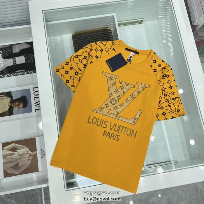 半袖Tシャツロゴが美しいきれいめな印象ルイ ヴィトン激安 通販 専門_0_2
