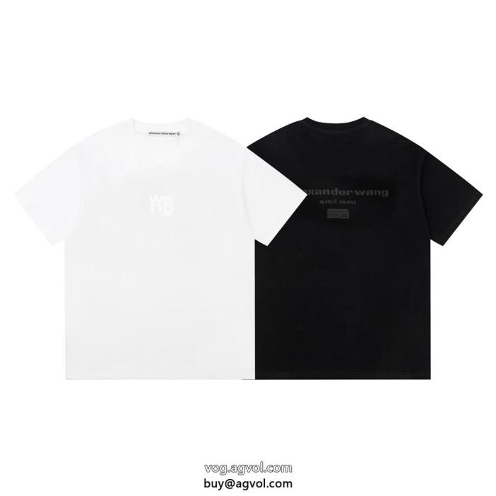 ALEXANDER WANGブランド コピー半袖Tシャツファッションに新しい色カジュアルで気分爽快_0_2