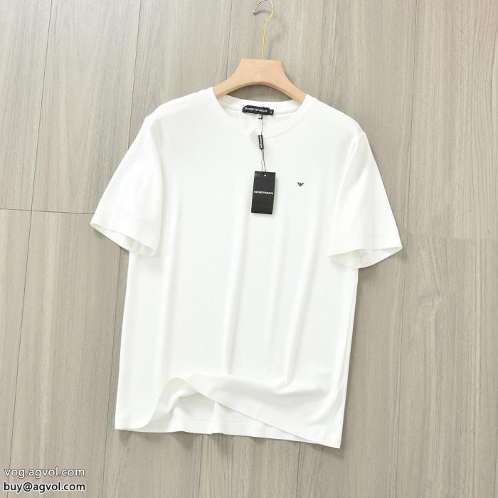 アルマーニ切りっぱなしデザイン入荷予定半袖Tシャツブランド 偽物_0_3