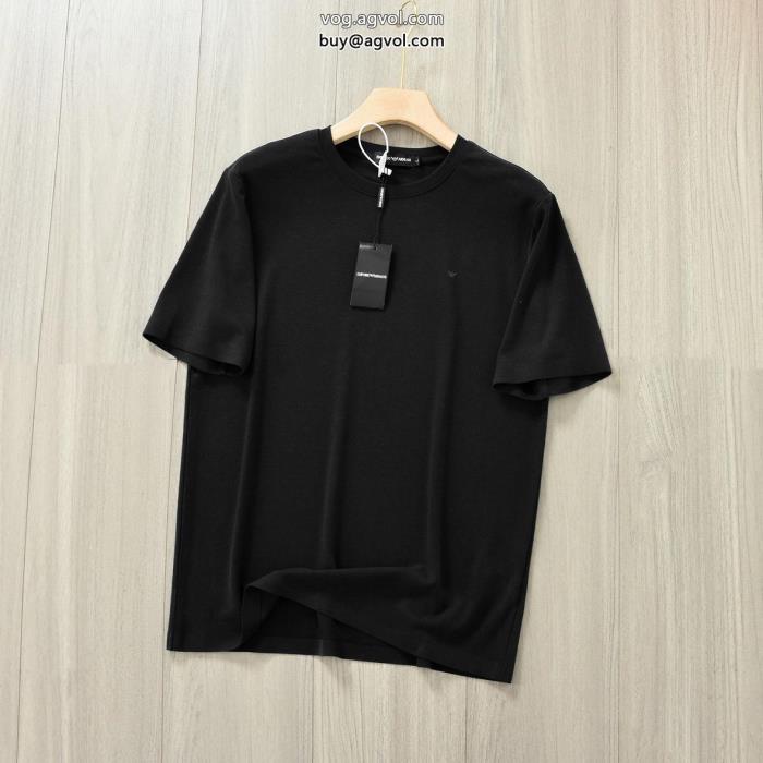 アルマーニ切りっぱなしデザイン入荷予定半袖Tシャツブランド 偽物_0_4