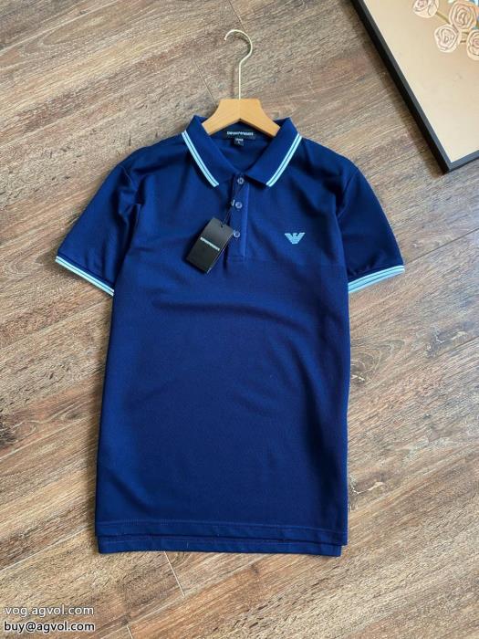 激安 ブランド2023らしい華やか大人のこなれた着こなしアルマーニ半袖Tシャツ_0_3
