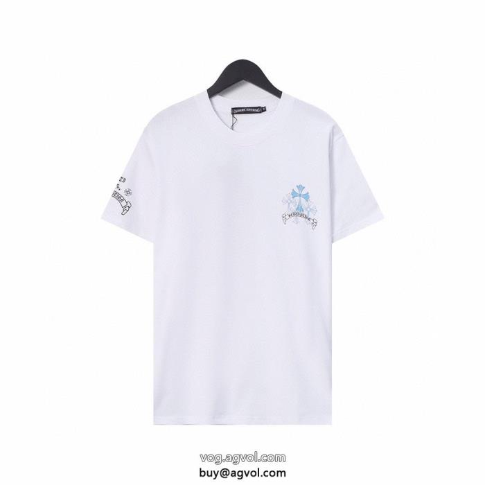 上品に夏っぽさを感じる23新作セールブランド コピークロムハーツ半袖Tシャツ_0_0