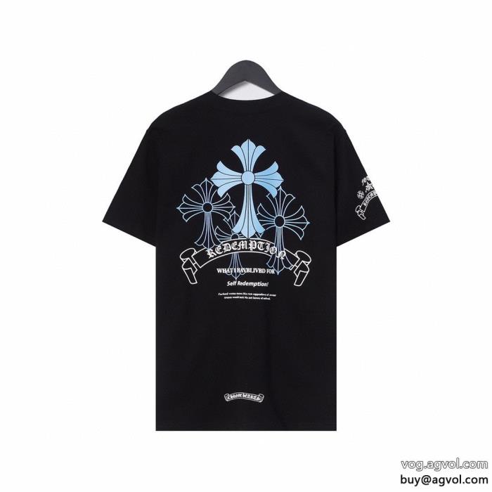 上品に夏っぽさを感じる23新作セールブランド コピークロムハーツ半袖Tシャツ_0_1