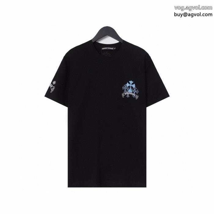 上品に夏っぽさを感じる23新作セールブランド コピークロムハーツ半袖Tシャツ_0_4