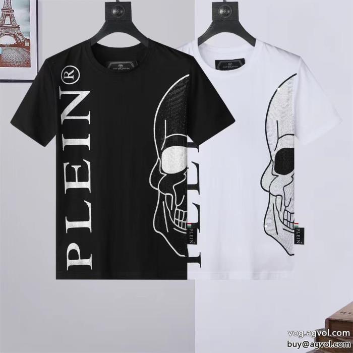 スーパー コピー 安心232023新作入手困難韓国の人気フィリッププレイン半袖Tシャツ_0_1