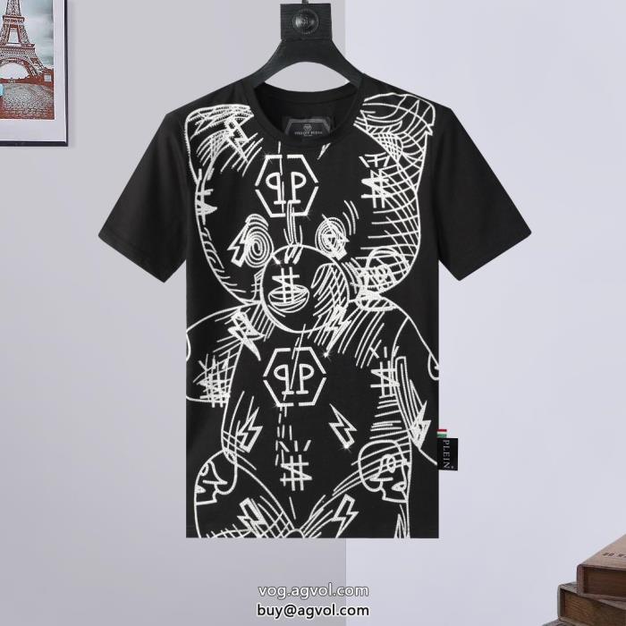 半袖TシャツPHILIPP PLEIN抜け感を出す完売必須偽 ブランド 通販_0_1