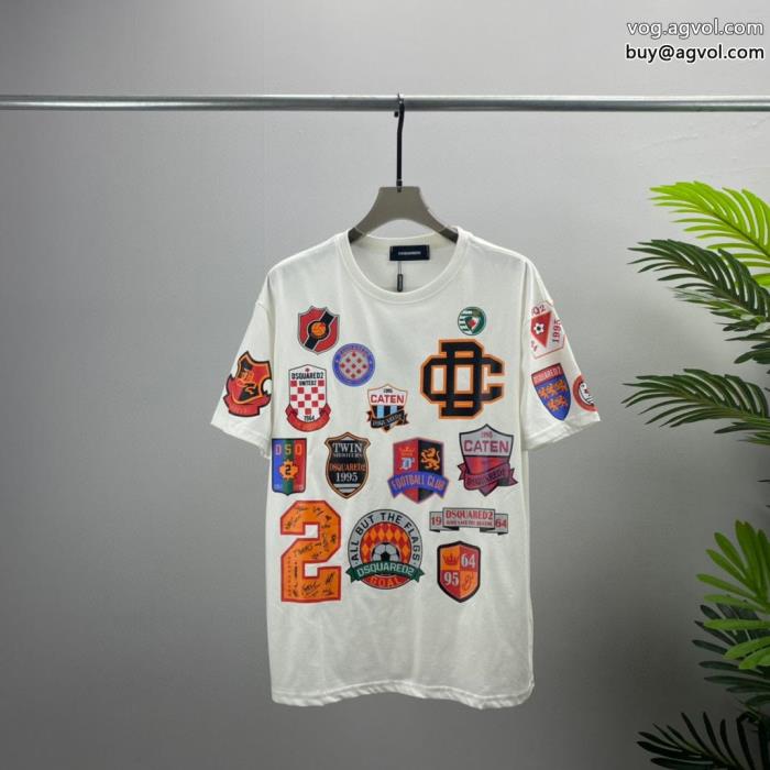 DSQUARED2最新☆大人気☆話題沸騰今季はトップスにおすすめブランド コピー  半袖Tシャツ_0_2