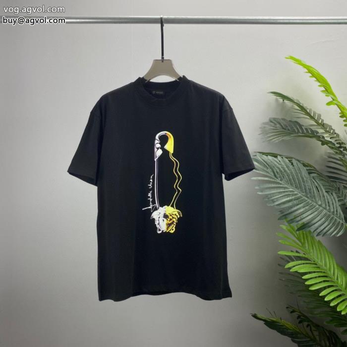 相性抜群のコンビ新鮮ながら上品ブランド コピー 通販VERSACE半袖Tシャツ_0_1