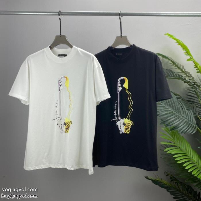 相性抜群のコンビ新鮮ながら上品ブランド コピー 通販VERSACE半袖Tシャツ_0_2
