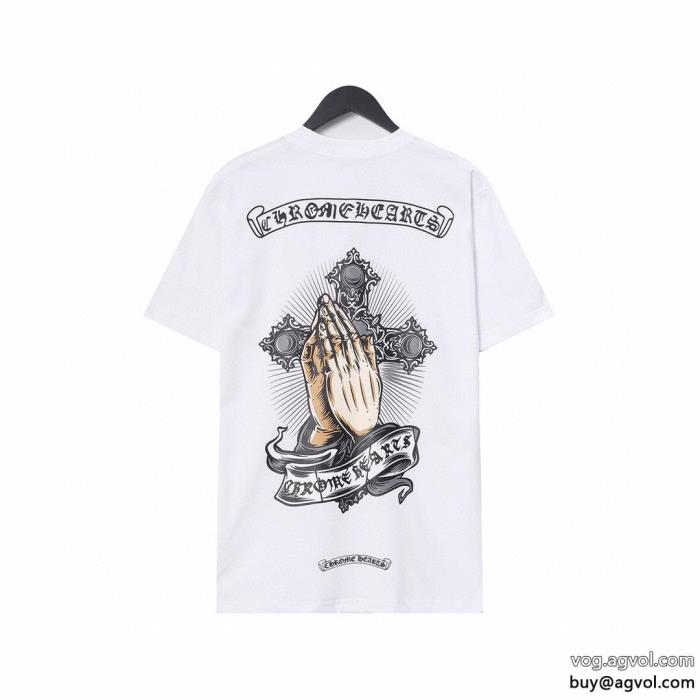 人気商品お洒落さんの愛用率が高いブランド フェイク半袖TシャツCHROME HEARTS_0_1