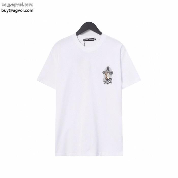 人気商品お洒落さんの愛用率が高いブランド フェイク半袖TシャツCHROME HEARTS_0_2