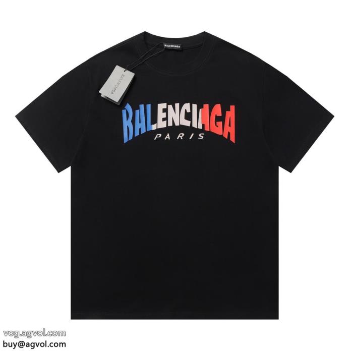 ブランド コピー 激安半袖Tシャツbalenciaga意外と相性がいいユニセックススタイル_1_0