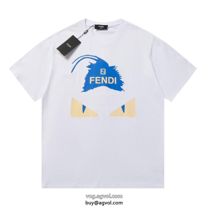 ブランド 品 コピーFENDI上品カジュアルな雰囲気に23SS新作 カジュアルコーデに半袖Tシャツ_0_1