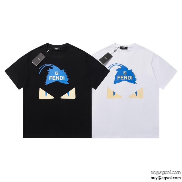 ブランド 品 コピーFENDI上品カジュアルな雰囲気に23SS新作 カジュアルコーデに半袖Tシャツ_0_2