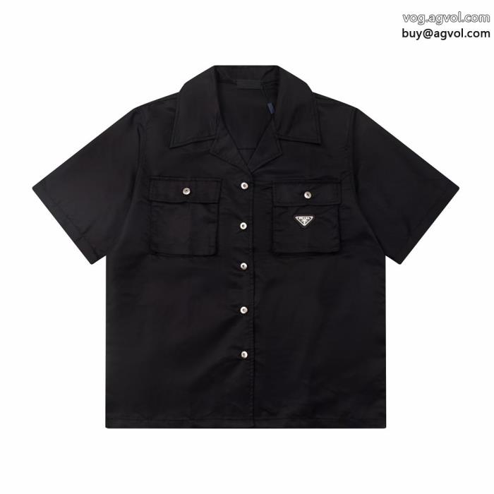 爆発的人気オシャレ度がアップオンライン限定商品プラダ半袖Tシャツブランド 偽物_0_1