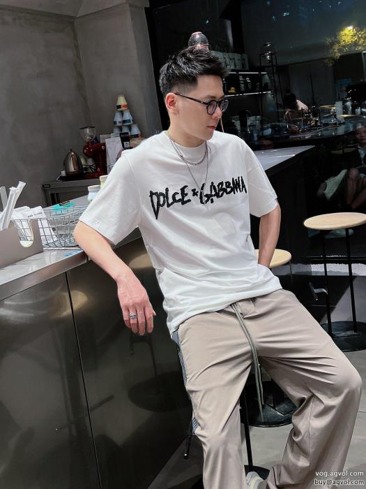 Dolce&Gabbana憧れブランド大胆なデザイン半袖Tシャツ偽物 ブランド ショップ_0_2